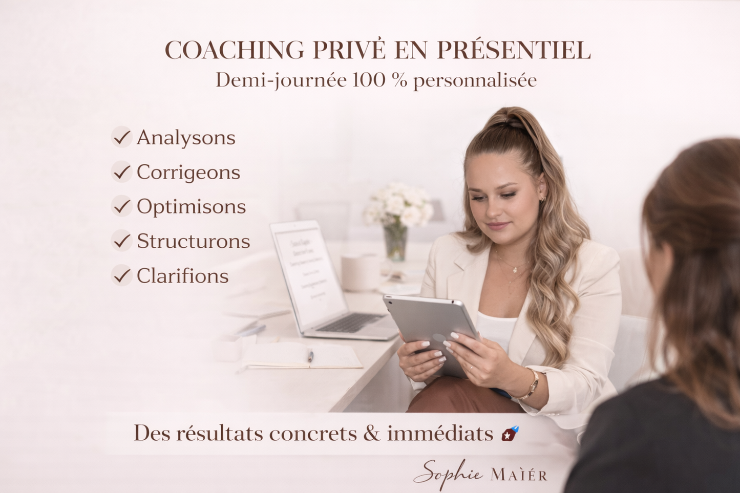 Coaching privé en présentiel – Demi-journée sur-mesure 💼✨